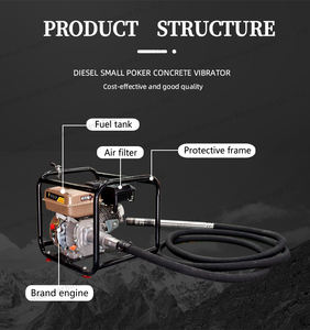 Pasokan langsung dari pabrik 220v 380v 0,55 kW 0,75 kW mesin pembuat bata gunakan <span class=keywords><strong>Vibrator</strong></span> beton listrik eksternal pelat datar kecil - Product Image 4