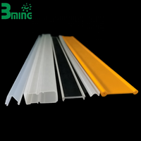 Zhejiang Bming lentille linéaire optique PC/PMMA diffuseur personnalisé LED couverture de lumière extrudée