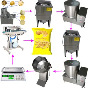 Small Scale Semi Auto French Fries Production Line Automatic Potato Chips Making Machine Price