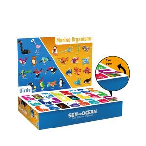 2026 noël compte à rebours ensemble de construction 24 jours calendrier de l'avent organismes marins ciel océan animaux carton bloc Kit pour les enfants - Product Image 1