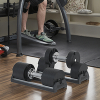 Haltères réglables en fonte de 40 kg avec logo personnalisé SNODE pour salle de sport à domicile, rack et banc inclus