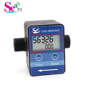 SEA DIJIANG Sensor aliran bahan bakar ulir 1/2 "DN15 G, pengukur aliran bahan bakar Diesel Digital denyut nadi turbin elektronik dengan layar LCD - Product Image 2