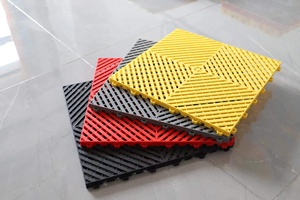 Mat sàn cho công viên thoát nước sàn nhà để xe gạch lát sàn lồng vào nhau Nhựa công nghiệp cao su ngoài trời C02 khóa bắt hỗ trợ - Product Image 5