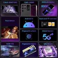 Teléfono Celular Android S26 ULTRA 16+1TB 5G con Buena Relación Calidad-Precio, Pantalla Completa, Teléfonos Inteligentes de Alta Calidad
