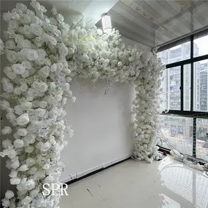 SPR Promotional Wholesale Perfect Non-fading And Anti-aging Durable Artificial Rose Flower Wall Floral Backdrop