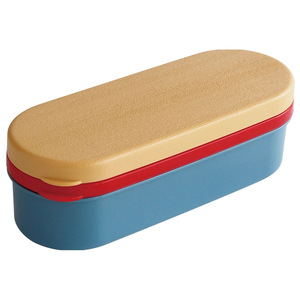 Long And Narrow Japanese Style Bento <b>Box</b> <b>Plastic</b> Double Layer Egg Shape Portable Lunch <b>Box</b> For Sushi And Meals - Product Image 4