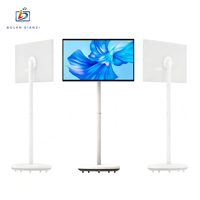 Moniteur tactile capacitif 10 points 1080p intelligent de 32 pouces pour chambre à coucher, 8 Go + 128 Go, Android, point d'accès Wi-Fi, support mobile amovible