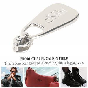 OCO Wholesale Metal <strong>Custom</strong> logo <strong>Zipper</strong> <strong>Pull</strong> Head Fancy <strong>Custom</strong> No Lock <strong>Zippers</strong> Puller <strong>Zipper</strong> Slider <strong>for</strong> Bag - Product Image 3
