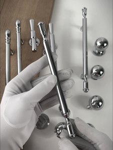Brass Bright Silver Furniture Handles Nordic Modern Minimalist Chrome Luxury Wardrobe Kitchen Cabinet Closet Drawer Dresser <strong>Knob</strong> - Product Image 6