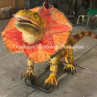 Dinosaurio Animatrónico Dilophosaurus (Lagarto) de 2.5m de Largo, Exhibiciones Interactivas de Modelos de Dinosaurios Simulados para Parques Infantiles