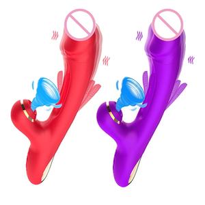 Masturbador Femenino 3 en 1 con Vibración, Estimulación, Lamido y Succión, Juguetes Sexuales para Adultos al por Mayor - Product Image 1
