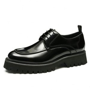 Zapatos de Conducir de Lujo para Hombre, Diseño Cuadrado con Parches, para Negocios, Aire Libre y Ocio, con Cordones, Transpirables, Ligeros, Antideslizantes, con Suela de Goma - Product Image 2