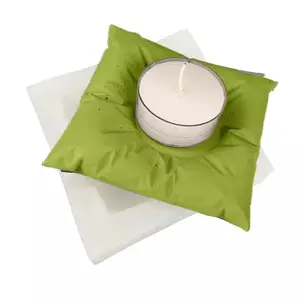 Ins Korea Pillow Candle Holder Silicone Mold Diy Pillow Cushion Base Ornaments Aroma Candle Candlestick Silicone Concrete Molds
