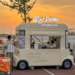 Gerobak Makanan Multifungsi Kustom dengan Dapur Lengkap untuk Jualan Es Krim, Hamburger, Kopi, dan Camilan - Product Image 2