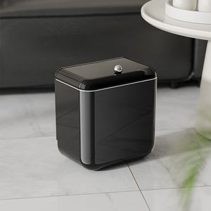 Cubo de basura de cocina montado en la pared con tapa para el hogar, cesta de papel con tapa abatible, cubo de almacenamiento. - Product Image 2