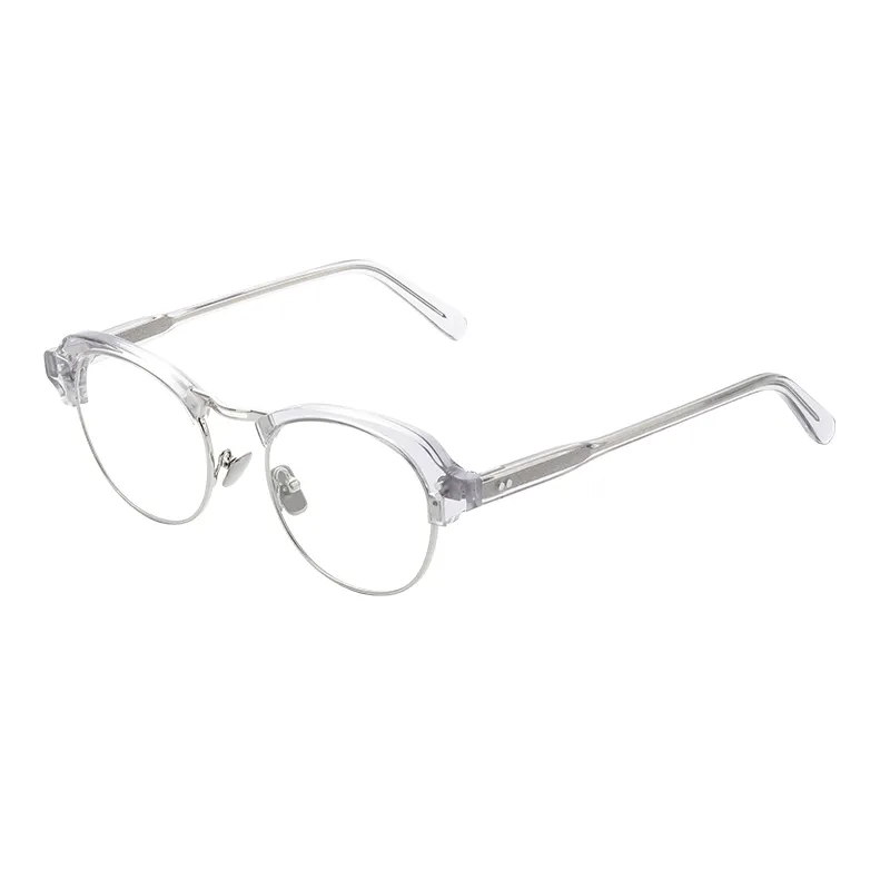 レトロなヴィンテージアセテートグラス女性透明クリアフレームスクエアオタク眼鏡眼鏡