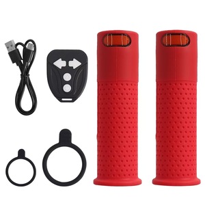 Bicycle Handlebar <b>Grip</b> Lights With LED Turn Signals Rechargeable Silicone Waterproof IPX4 4 Modes For Bike Handlebars - Product Image 2