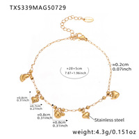 Collier, bracelet et chaîne de cheville pour femme, motif Ours Mystique, style japonais, chaîne de clavicule en Y avec pompon, mode européenne et américaine, en acier inoxydable