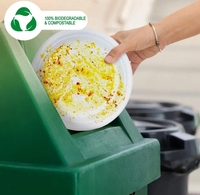 100% Vaisselle jetable en bagasse biodégradable Assiettes à dîner compostables de 6 à 10 pouces pour la nourriture de camping