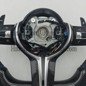 Volant de direction en cuir et fibre de carbone avec LED pour BMW Série 3, Série 5, F10, F20, F30, F90, F01, F02 - Produits populaires - Product Image 3