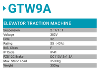 Machine de traction VVVF, sans engrenages, machine de traction pour ascenseur, capacité 600~1000 kg, machine de traction synchrone à aimants permanents