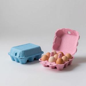 Free Sample Custom Color 6 8 10 12 15 24 30 Egg Paper <b>Pulp</b> Egg Box Tray With Printed Logo Label for Chicken Eggs - Product Image 4