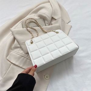 Sac à chaîne plissé à carreaux Maxfree, sac bandoulière décontracté et tendance, petit sac carré rétro - Product Image 6