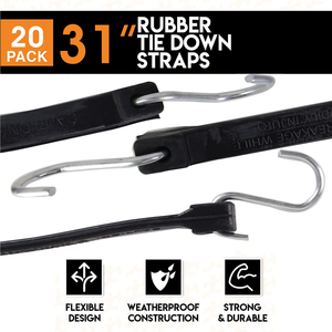 Xstrap 31 pouces <span class=keywords><strong>bâche</strong></span> en caoutchouc sangle extensible cordon <span class=keywords><strong>élastique</strong></span> robuste avec crochets en S <span class=keywords><strong>pour</strong></span> une fixation sûre - Product Image 5