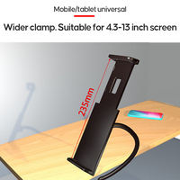 Soporte para Tablet de ABS y Metal para Escritorio, Uso en Casa, Soporte para TV, Soporte Flexible para Teléfono Móvil, Rotación de 360 Grados, Ángulo y Altura Ajustables, Estable