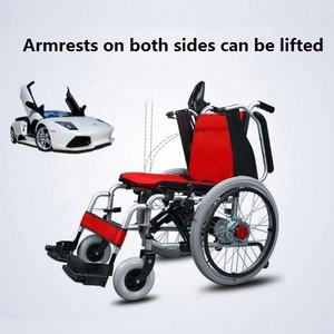 Silla de ruedas eléctrica plegable, silla de ruedas con batería, motorizada, KSM-502, 24 pulgadas - Product Image 5