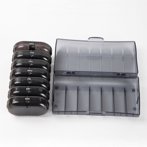 Boîtes <span class=keywords><strong>de</strong></span> rangement pour médicaments en plastique PP <span class=keywords><strong>de</strong></span> <span class=keywords><strong>poche</strong></span> en gros, 7 jours, 14 compartiments, matin et soir, organiseur <span class=keywords><strong>de</strong></span> pilules - Product Image 4