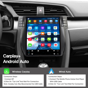 Écran vertical Android 15 de 10,4 pouces pour Honda CIVIC 2016 Lecteur multimédia GPS de voiture DSP sans fil Android Auto CarPlay - Product Image 3