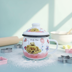 Großhandel Maßgefertigte 380ML Kaffeetasse Milchtasse Emaille Hitzebeständige Nachmittagstee-Tasse - Product Image 4