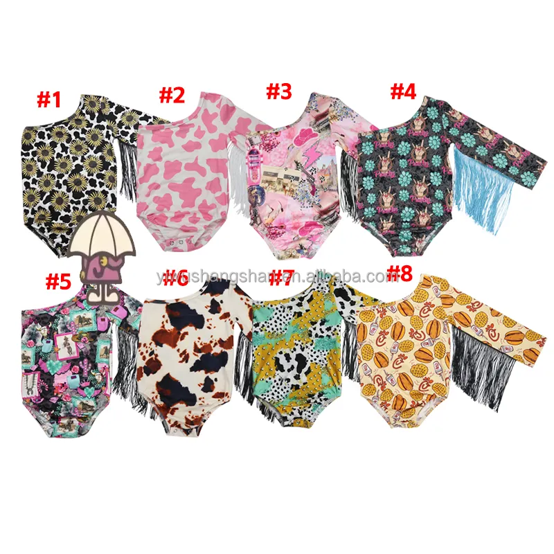 Wholesale Baby Rompers Summer One Shoulder Bodysuit Western Howdy Customize Pattern infants Toddler Romper Clothes