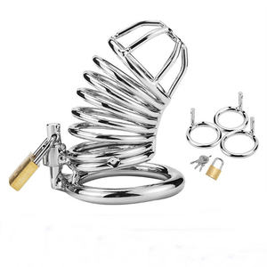 大人男性用プラスチック性貞操デバイスコックケージペニスリングセックスおもちゃ - Product Image 2