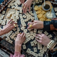 Non. 88 tuiles de mahjong en acrylique de luxe, style pierre et encre, ensemble américain de 160 tuiles de mahjong avec Haus of Tiles