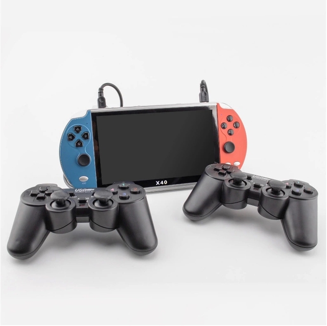 X40 Retro Video Game Console 7 Inch HD Screen Built in 16GB Handheld Game Console Player with Two Gamepad