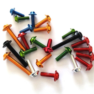 M5x16 Pernos de bloque de freno de bicicleta <span class=keywords><strong>Ti</strong></span>/Golden/Rainbow GR5 TC4 Tornillo de titanio M5M6 - Product Image 2