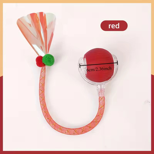 Pelota de Juguete para Gatos de Piel de Conejo, Material de Piel de Conejo Real, Resistente a Mordidas y Arañazos, Juguete para Gatos de Interior, Entretenimiento para Gatos - Product Image 2