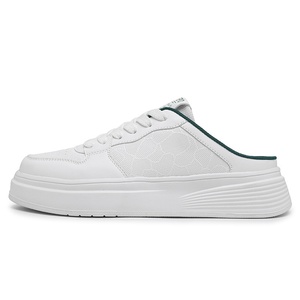 Chaussures plates décontractées d'été pour hommes, respirantes, légères, style sport-décontracté, demi-mules, pour jeunes adultes, semelle épaisse en EVA, antidérapantes en PU - Product Image 5