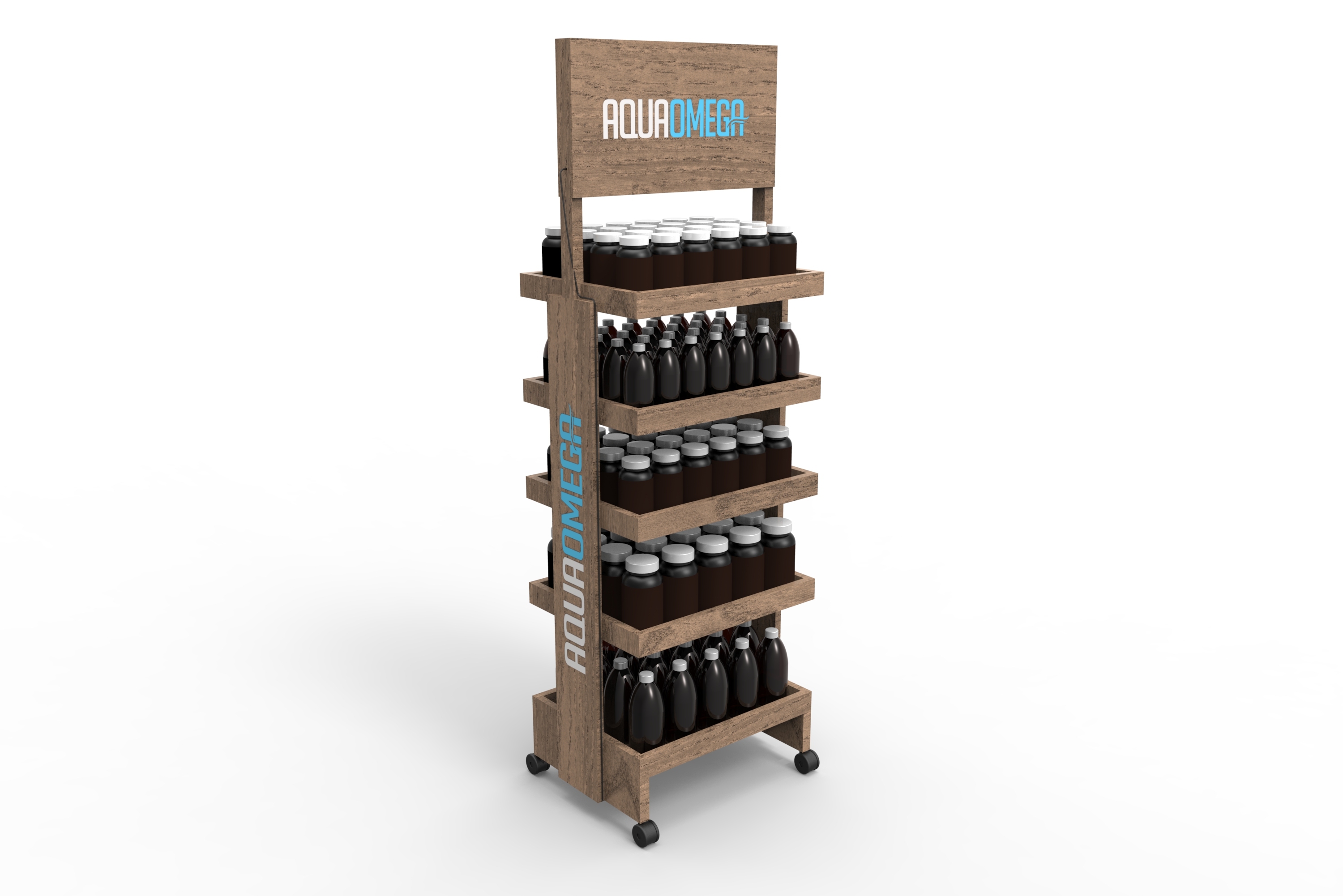 New Arrival Wood Display Stand Bottle Display Rack for Healthcare Products — view 2
