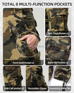 Vente chaude Pantalons <span class=keywords><strong>cargo</strong></span> en coton mi-lourds décontractés pour hommes Imperméables Coupe-vent Vente en gros pour pantalons <span class=keywords><strong>cargo</strong></span> Y68 - Product Image 2