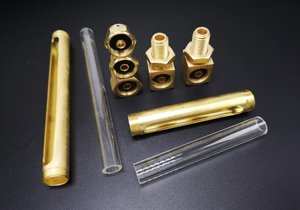 Tùy chỉnh xzw Ống đo mức dầu L Loại đồng thau khuỷu tay malethread kết nối dầu Sight Glass chỉ số dòng chảy - Product Image 6