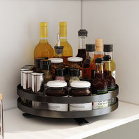 Cuisine 3 Couches Rotation 360 Degrés Pot À Épices Organisateur Bouteille De Sel De Stockage Rack