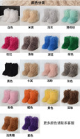 Laine Y2K hiver en peluche fourrure mongole bottes femmes hiver cheville et chaussons bottes Imitation fourrure fourrure bottes de neige