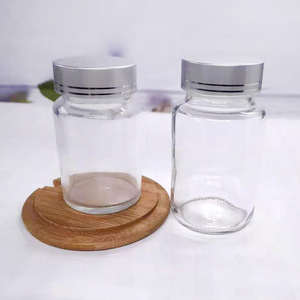 JY-03 Brown Glass Pill Bottles With Caps Sealed <b>Small</b> Medicine Storage <b>Containers</b> For Health Products - Product Image 2