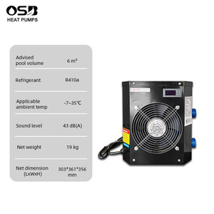 Bomba <span class=keywords><strong>de</strong></span> Calor para Piscina <span class=keywords><strong>de</strong></span> Acero Inoxidable <span class=keywords><strong>de</strong></span> 3kW, Solar y Eléctrica, con Refrigerante R32 para Uso en Exteriores, COP 3.4, Clase Energética A+++, para Piscinas - Product Image 3