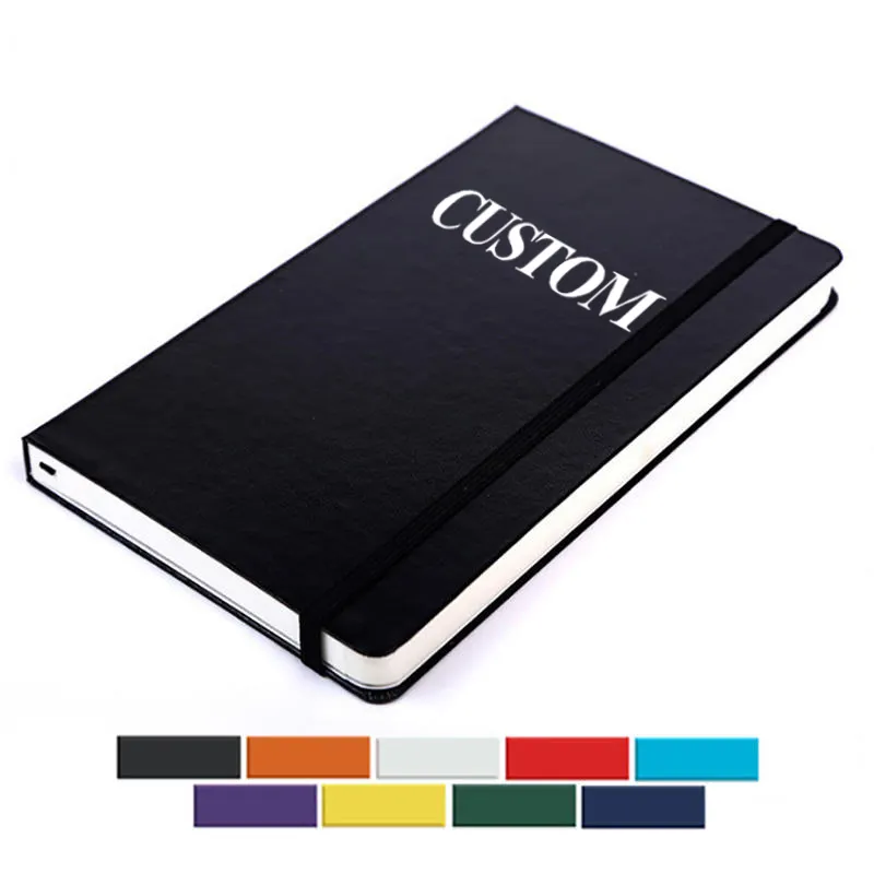 Notebook sentuhan lembut dibuat sesuai pesanan dengan Logo kustom buku catatan merek cetak hologram sampul keras PU Notebook A5 Logo yang dapat disesuaikan