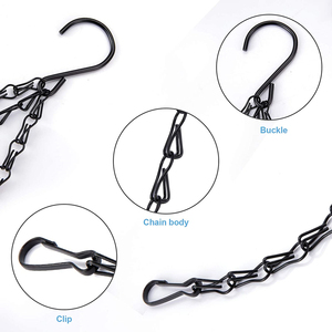 Treo Giỏ chuỗi Chậu hoa giỏ thay thế chuỗi 3 điểm vườn cây móc áo - Product Image 6