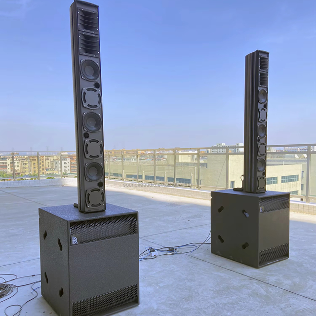 2 Way Professional Speaker 6 * 6.5 Inch Column Speaker  18 Inch Active Subwoofer for Stage Performance, Live Show
